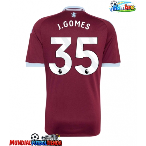Camiseta Aston Villa Joao Gomes #35 Primera Equipación Replica 2026-27 mangas cortas